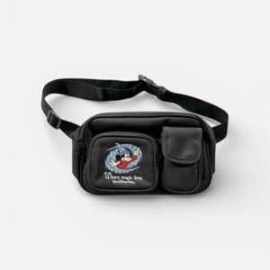 Vintage Disney Mickey Mouse Black Fanny Pack / Waist Bag